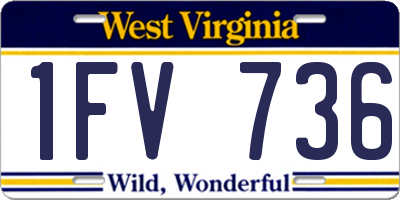 WV license plate 1FV736