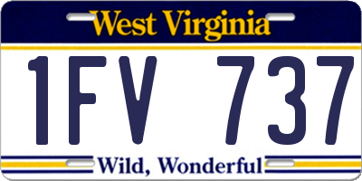WV license plate 1FV737