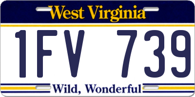WV license plate 1FV739