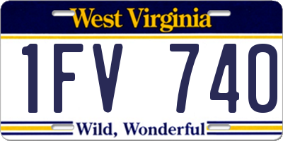 WV license plate 1FV740