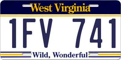 WV license plate 1FV741