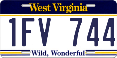 WV license plate 1FV744