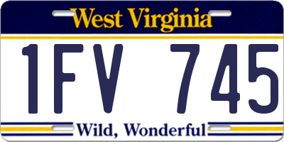 WV license plate 1FV745