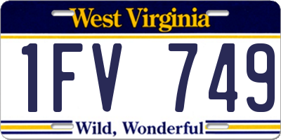 WV license plate 1FV749