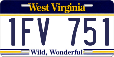 WV license plate 1FV751