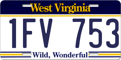 WV license plate 1FV753