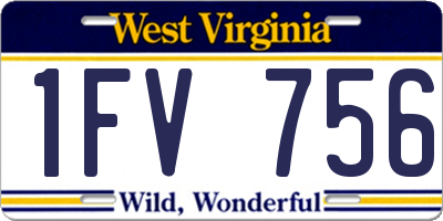 WV license plate 1FV756