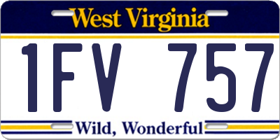 WV license plate 1FV757
