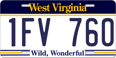 WV license plate 1FV760