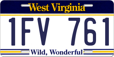 WV license plate 1FV761