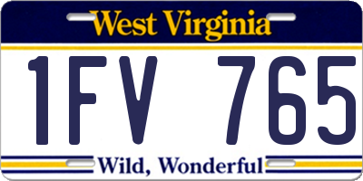 WV license plate 1FV765
