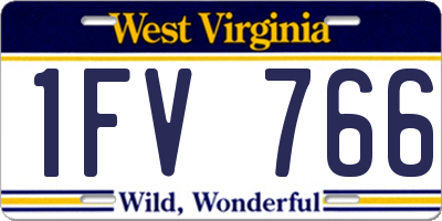WV license plate 1FV766