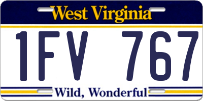 WV license plate 1FV767