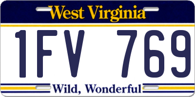 WV license plate 1FV769