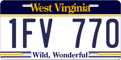 WV license plate 1FV770