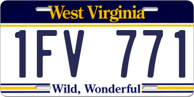 WV license plate 1FV771