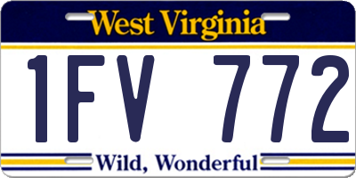 WV license plate 1FV772