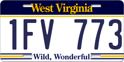 WV license plate 1FV773