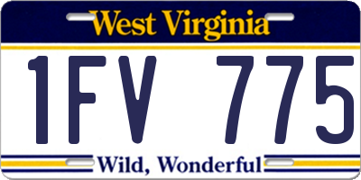 WV license plate 1FV775