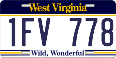 WV license plate 1FV778