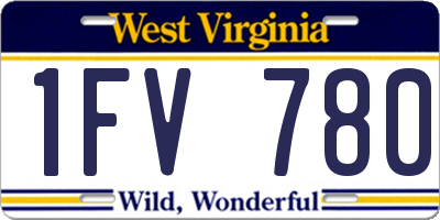 WV license plate 1FV780