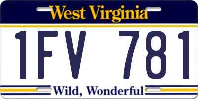 WV license plate 1FV781