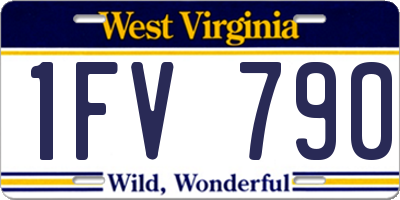 WV license plate 1FV790
