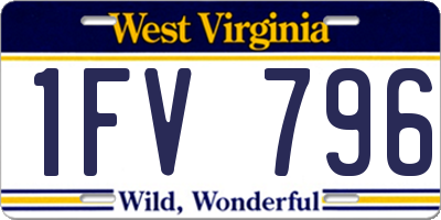 WV license plate 1FV796