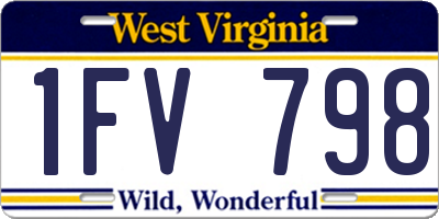 WV license plate 1FV798