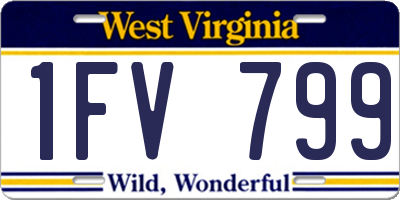 WV license plate 1FV799