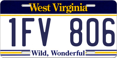 WV license plate 1FV806