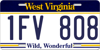 WV license plate 1FV808