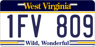 WV license plate 1FV809