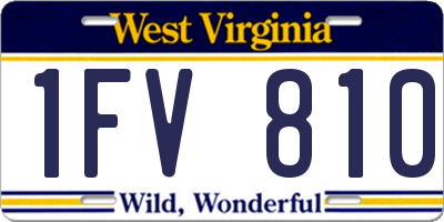 WV license plate 1FV810