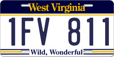 WV license plate 1FV811