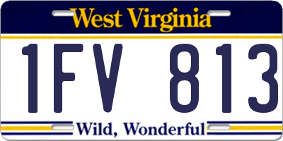 WV license plate 1FV813