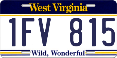 WV license plate 1FV815