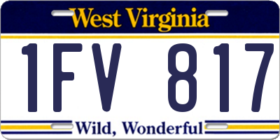 WV license plate 1FV817