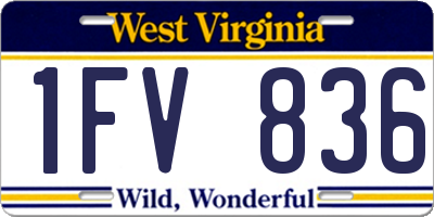 WV license plate 1FV836
