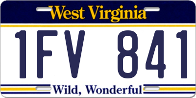 WV license plate 1FV841