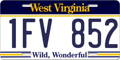 WV license plate 1FV852