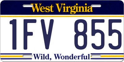 WV license plate 1FV855