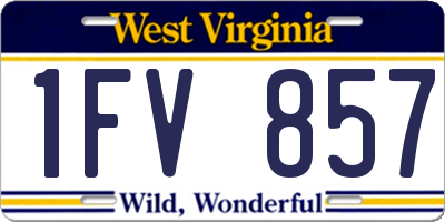 WV license plate 1FV857