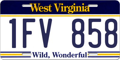 WV license plate 1FV858