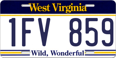 WV license plate 1FV859