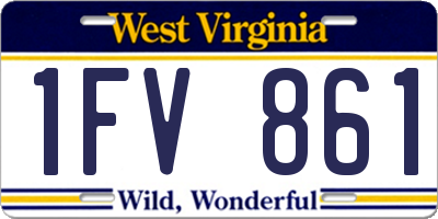 WV license plate 1FV861