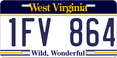 WV license plate 1FV864