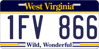 WV license plate 1FV866