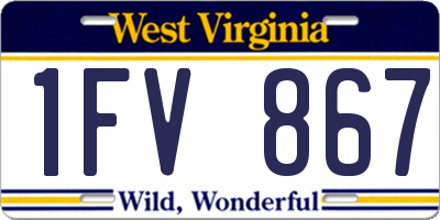 WV license plate 1FV867