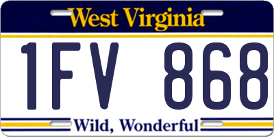 WV license plate 1FV868